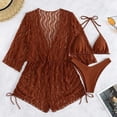 thumbnail image 5 of Women Bikini Cute Sport Push Up Swimsuit Mesh Drawstring Swimsuit 3 Piece Swimsuit Women Shorts Suit Leopard Swimsuit Women plus Womens Skirted Swimsuit Bottoms Underwire Bathing Suit Tops for Women, 5 of 6