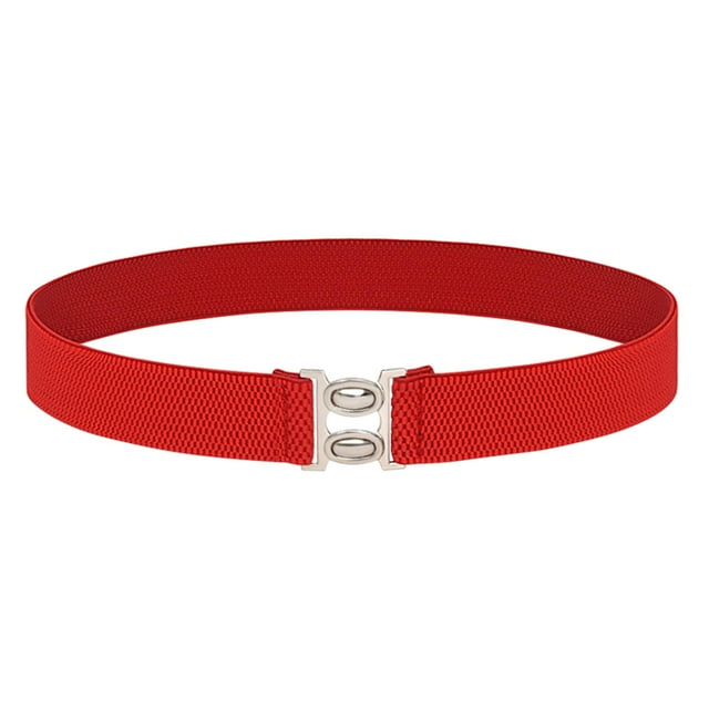 Bunblic Ceinture Élastique pour Femmes Ceinture de Robe Décontractée Durable Simple Décoration de Vêtements Ceinture Cintrée pour Rendez-Vous Cadeau d'Anniversaire Rue Rouge