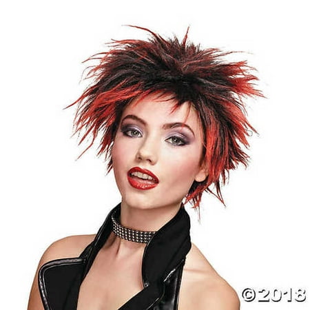 Red Punker Chick Wig