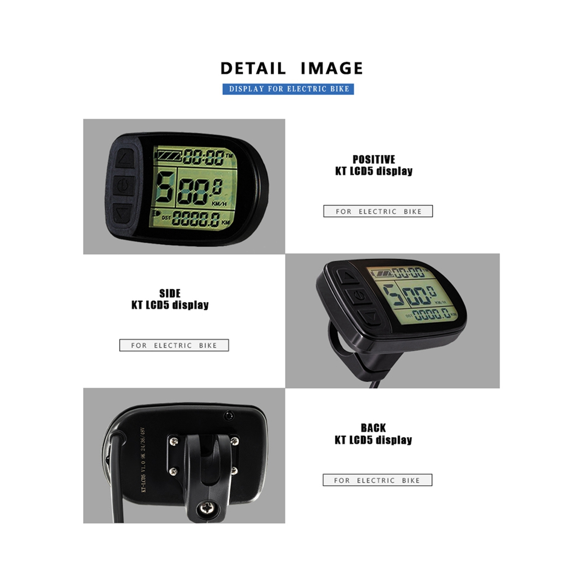 Compteur De Vitesse VAE KT-LCD3 - Écran LCD Étanche 24/36/48V, Pour Contrôleurs Série KT - Installation Facile