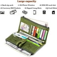 thumbnail image 3 of PU Women wallet large -capacity long European and American women's multi -card cash clip, wife's coin purse, giving girlfriend's birthday gift/Green, 3 of 7