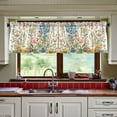 thumbnail image 3 of Yayeee Kitchen Curtains Tier Set of 2 Light Filtering 57"x36" Over Sink Window Panels, Colorful Wildflowers, 3 of 7