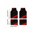 thumbnail image 5 of Leadwolf Car Floor Mats for Mazda for CX-90 Vinyl Carpet Protection Auto Liners All Weather Anti-Slip Velvet Colored Stripe Black and Red 4pcs, 5 of 5
