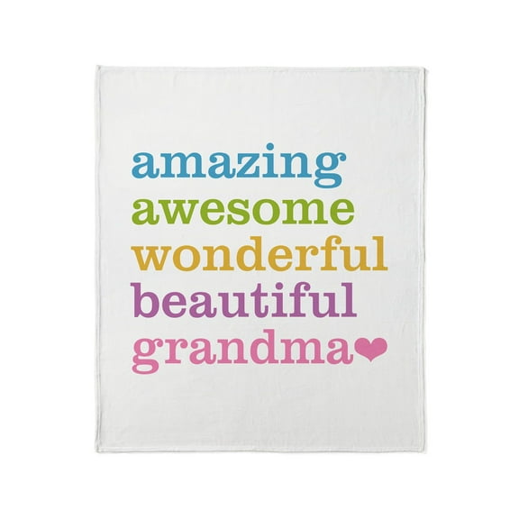 CafePress - Amazing Grandma Throw Blanket - Soft Fleece Throw Blanket, 50"x60" for All Ages
