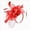 Red, variant on HCNTES Women's Fascinators Tea Party Wedding Mesh Flower Pearl Feather Fascinator Hat with Headband and Clip Dark Blue