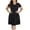 Black, variant on Aiyino Plus Size Dresses for Curvy Women Long Sleeve Casual Pleated Swing Dresses with Pockets