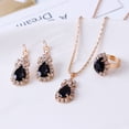thumbnail image 4 of Xinyolin 3Pcs/Set Women Water Drop Bright Alloy Rhinestone - Pendant Necklace Earrings Ring Jewelry Set for Valentine Day, 4 of 8