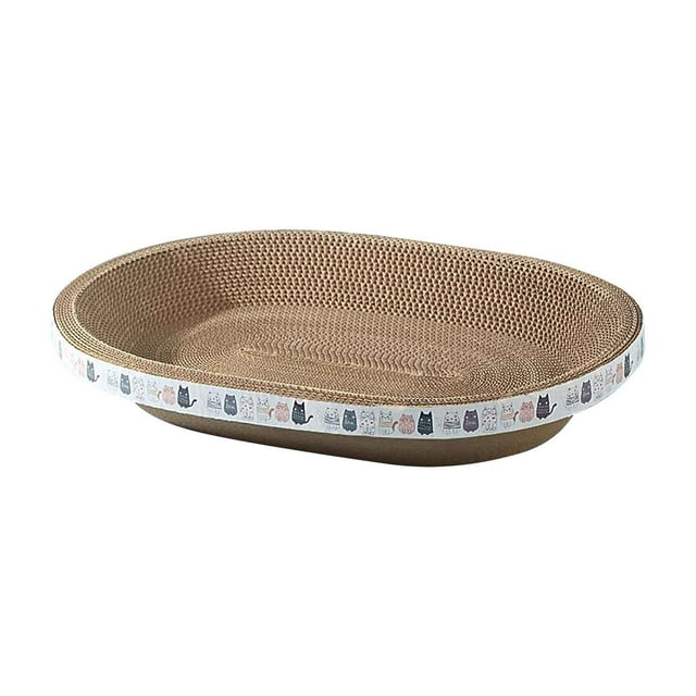 Dvkptbk Storage General Cats Scratching Tray Pet Scratching Board Corrugated Paper Ellipse Home Essentials