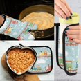 thumbnail image 5 of Yayeee Oven Mitts and Pot Holder Set of 4 Heat Resistant Kitchen Gloves Baking Hot Pad, Red Trains Pattern, 5 of 5