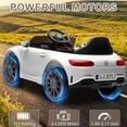 thumbnail image 6 of Kids Ride on Cars, 12V Powered Mercedes Benz Ride on Toys w/Remote Control, Music, Bluetooth, LED Light, USB, Power Display, Four Wheel Suspension Electric Car for Toddlers 2-4 Year Olds, Whit, 6 of 9
