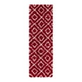 thumbnail image 3 of Unique Loom Trellis Shag Collection Area Rug - Ruth (2' x 6' Runner Burgundy Red/Ivory), 3 of 10