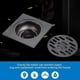 thumbnail image 3 of Square Shower Drain Stainless Steel With Removable Round Pattern Cover Rotating, 3 of 5