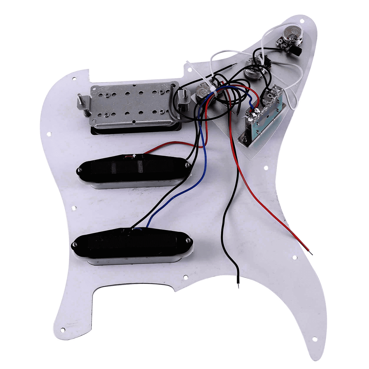 SQ Electric Guitar Loaded Prewired Electric Guitar Pickguard Pickup Assembly White Pearl,1 * Prewired Pickguard Set,White