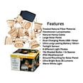 thumbnail image 4 of garden LUMAUR800XXSLNW 315 in. 35 Lumens Rechargeable Aurora Solar Rattan String Light, Natural, 4 of 8