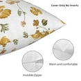 thumbnail image 5 of YFYANG Square Decorative Throw Pillow Case (Without Pillow Insert), Vintage Yellow Floral Pattern Bedroom Sofa Car Cushion Cover, 12"x12", 5 of 9