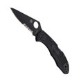 thumbnail image 4 of Spyderco Delica 4 Lightweight Black FRN Black Blade ComboEdge Folding Knife, 4 of 5