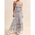 thumbnail image 2 of Women's Smocked Printed Tube Maxi Dress fabric 100% Polyester Comfortable Lightweight Everyday Wear for Summer, 2 of 27