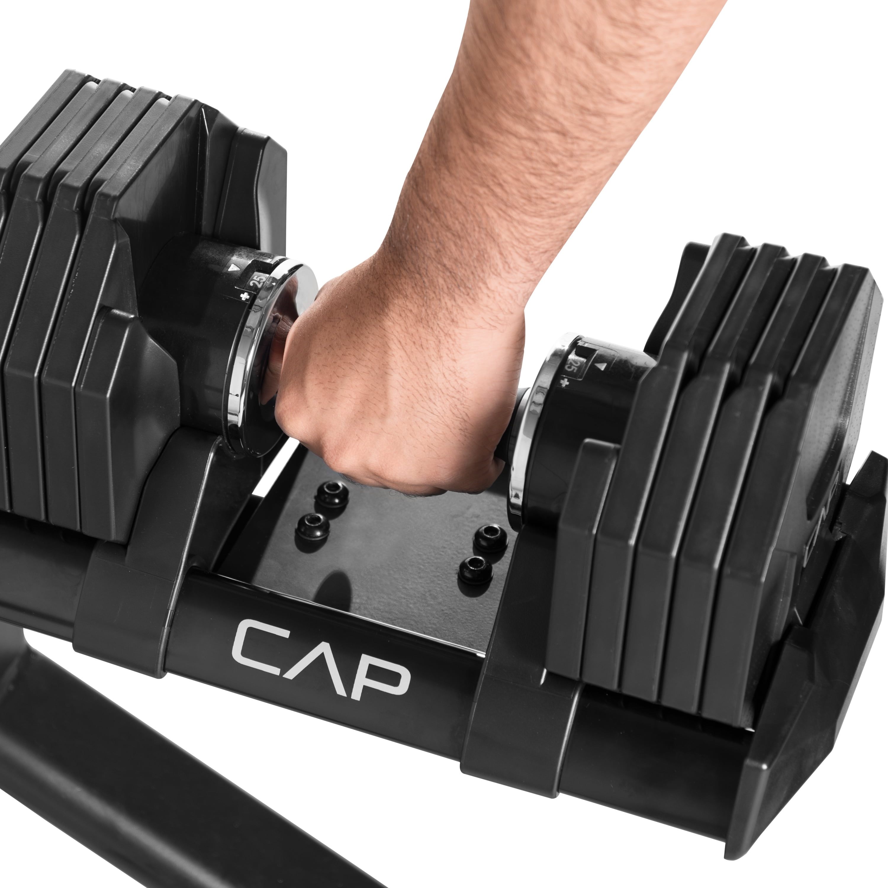 CAP Adjustable Dumbbell, Quick Select 5-50 Pounds, Single - 899863542