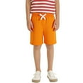 thumbnail image 3 of LittleSpring Little Boys Summer Cotton Shorts with Pockets Casual Drawstring Athletic Shorts Terry Orange Size 6, 3 of 6