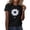 Black, variant on Staron Women's Printed T-Shirt Round Neck Short Sleeve Casual Loose Comfy Basic Top with High Elasticity, Pink XXL