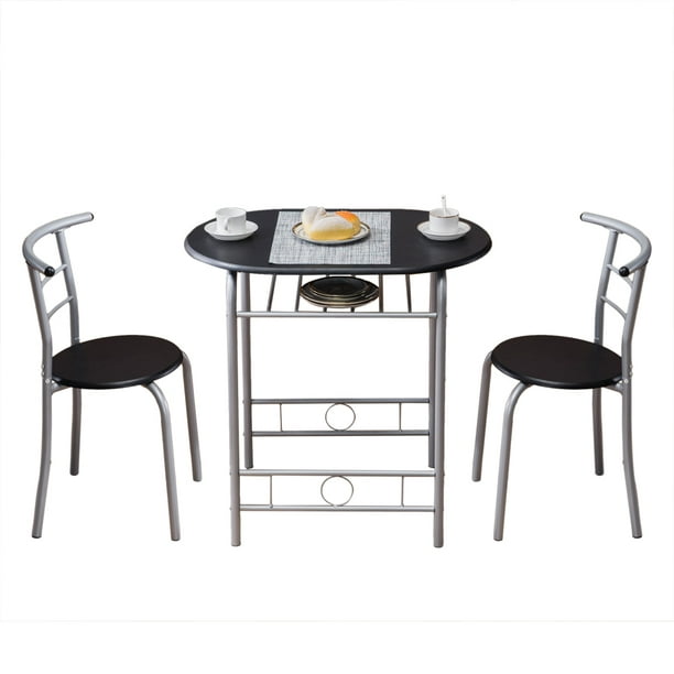 3 Piece Wooden Dining Room Round Table, Tesco Breakfast Bar Stools Ikea