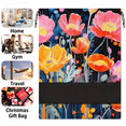 thumbnail image 7 of Shoe Storage Bag with Drawstring, 17x12.4In Breathable Travel Shoe Organizer, Foldable Polyester Bag with Floral Print, 7 of 7