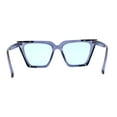 thumbnail image 4 of Womens Square Gothic Geometric Cat Eye Plastic Fashion Sunglasses All Blue, 4 of 4