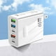 thumbnail image 2 of Cargador rápido PD de 36W - Puerto USB-C 5V3.1A y 3 puertos USB-A Adaptador de pared con distribución de energía inteligente, 2 of 5