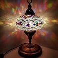 thumbnail image 3 of Handmade Extra Large Turkish/Moroccan/Tiffany Style Glass Mosaic Desk Table Lamp Light 45 Centimeter Tall, 3 of 4