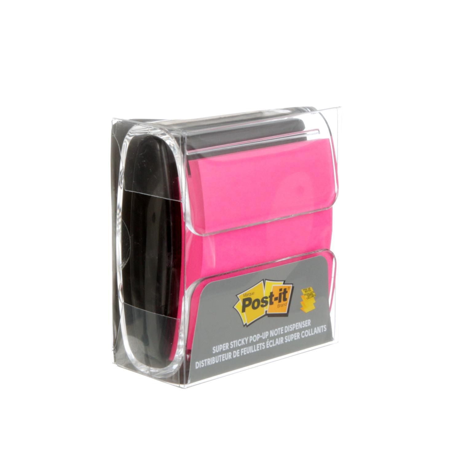 Post-it® Super Sticky Pop-up Note Dispenser WD-330-BK-C-RP4, Black, 1/Pack