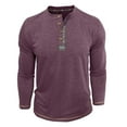 thumbnail image 4 of ZyeKqe Mens Long Sleeve Shirts Button Cotton Solid Color Slim Fitted Casual Comfy Fall T-Shirt Size M-3XL, 4 of 8