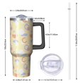thumbnail image 2 of Modern 40oz Tumbler– Stainless Steel Insulated Tumbler with Handle and Straw, Large Capacity Travel Cup for Hot & Cold Drinks, 2 of 7