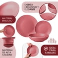 thumbnail image 2 of Vajilla Vascella Rosa Mate para 4 personas 12 piezas, 2 of 6