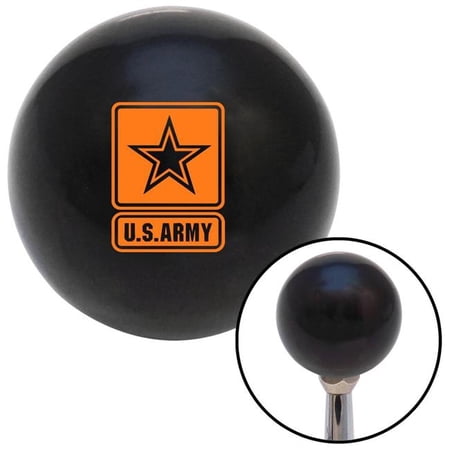 American Shifter Orange US Army Insignia Black Shift Knob with M16 x 1.5 Insert Shifter Auto Manual