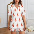 thumbnail image 2 of Sdmnsg-T Ensemble de Pyjama pour Femmes Poulet et Coq Manches Courtes Ensemble de Détente 2 Pcs, 2 of 4