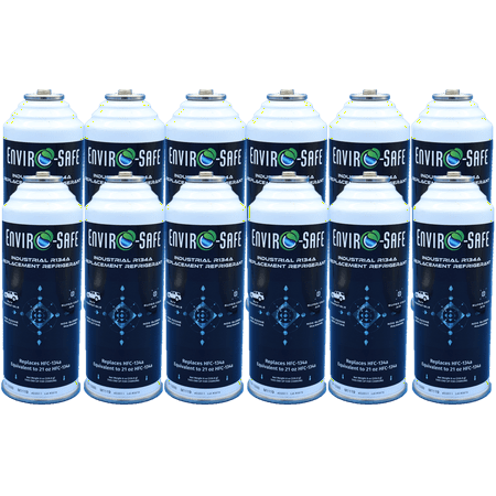 SUV Industrial R134a Universal Replacement Refrigerant, Multi-pack Case of 12 Cans, R134, R-134a