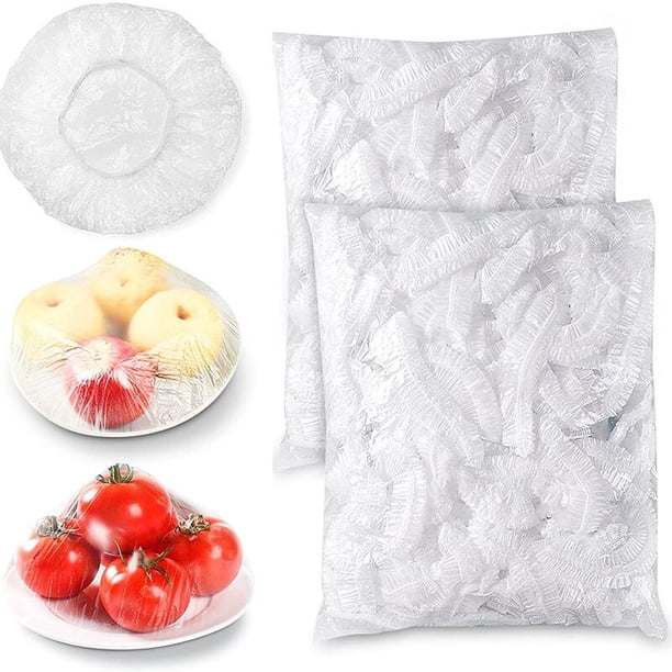 Cubierta desechable para alimentos, envoltura de plástico elástica, tapas para fruta, cuencos, tazas, almacenamiento de cocina, bolsa de ahorro de mantenimiento fresco, 100 Uds.