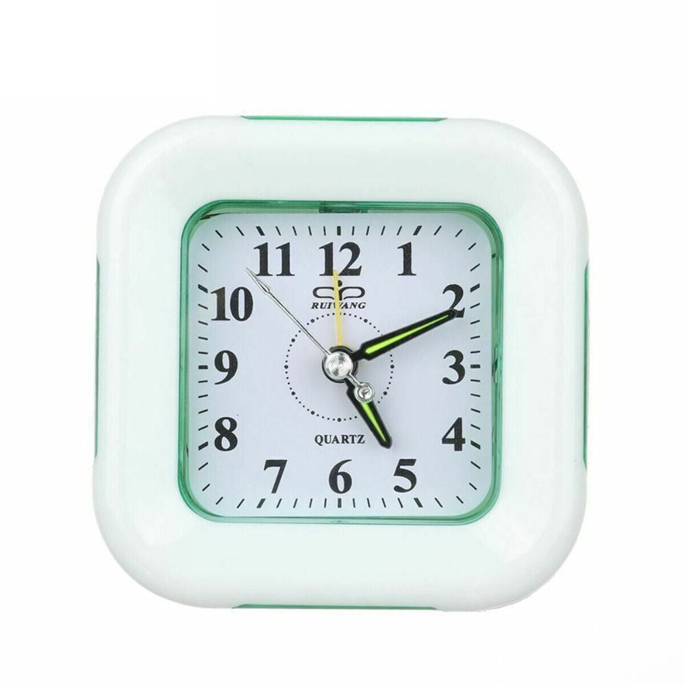 New Small for Office Desk Clocks Quartz Alarm Clock No Tick Snooze