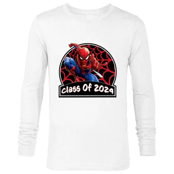Marvel Spider-Man Graduation Congrats New Grad Class of 2024 - Long Sleeve T-Shirt for Men - Customized-White