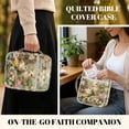thumbnail image 3 of TSOVTHRID Rabbit Flower Easter Egg Print Bible Carrying Case for Christian, Easter Bible Cover with Portable Handle, Protective Green Quilted Church Bags for Bibles and Books, 3 of 7