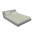 thumbnail image 2 of Ambesonne Abstract Fitted Sheet & Pillow Sham Set, Oval Drop Like Forms, Full, Purple Black Sky Blue, 2 of 2
