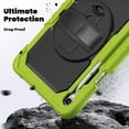 thumbnail image 4 of Funda para Samsung Galaxy Tab S11 (11 pulgadas) 2025 SM-X730/SM-X736B, funda protectora resistente a prueba de golpes con protector de pantalla, soporte giratorio de 360°, correa para mano, 4 of 9