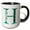 Black/White, variant on 3drose, Elegant Green Monogram Initial H with Eucalyptus Leaves, 11oz Mug