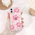 thumbnail image 3 of Compatible for iPhone 12 Case Cute Clear Hibiscus Flower Floral Aesthetic Printed Design for Girls Women Soft TPU Shockproof Protective Girly for iPhone 12-White, 3 of 13