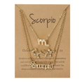 thumbnail image 1 of Twelve Constellations Gold Clavicle Necklace Set with Paper Card for Women Friendship Pendant, 1 of 3