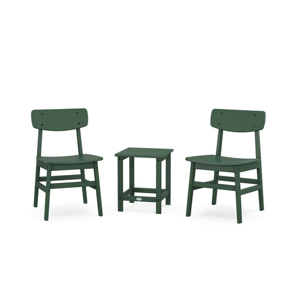 POLYWOOD® Modern Studio Urban Chair 3-Piece Seating Set in Green
