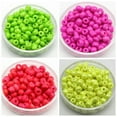 thumbnail image 2 of U8MO 800 Neon Color Opaque Glass Beads Rondelle 4mm (6/0) Mini Beads Spacer-Neon Red, 2 of 8