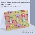 thumbnail image 4 of 3d Pastel Cute Stars Light Switch Cover Electrical Outlet Cover Replaceable Wall Plates 2-Gang, 4 of 8