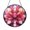 Acrylic 3.5 Inch, variant on Decorative Round Flower Stained Glass Suncatcher in Pink Purple Tones, Elegant Botanical Window Hanging, Colorful Light Reflection Home Accent