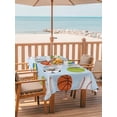 thumbnail image 2 of Outdoor Tablecloth with Umbrella Hole for Patio/Picnic/Party/Camping, Blue Balls Waterproof Table Cloth Rectangle Table Cover Washable, Baseball Tennis Basketball Football (54"x 80"), 2 of 8